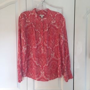 J Crew Silk Popover